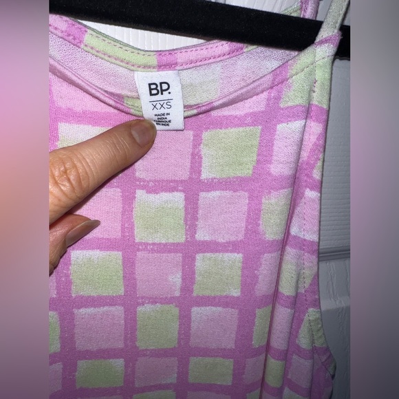 💗 NWT! BP Pink Plaid Jersey Dress - Picture 2 of 7
